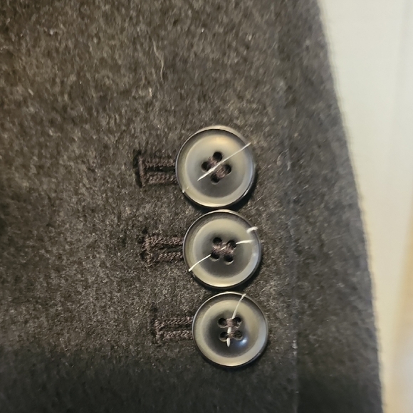 LOFT Elegant Dark Wool Coat sz Large - Picture 4 of 10